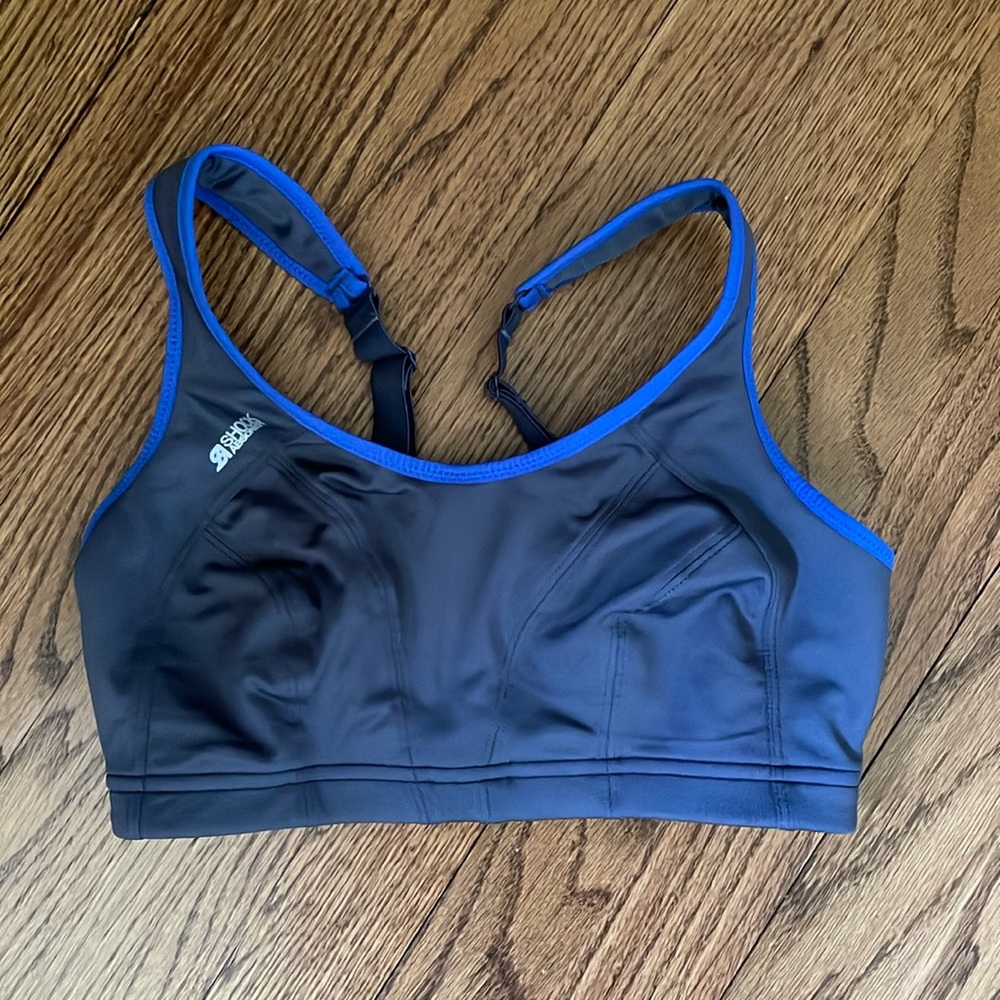 Gray Shock Absorber Sports Bra